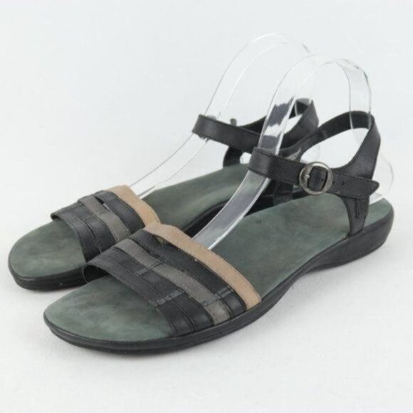 Keen Emerald City Women' Size 11 Black Leather Quarter Strap Flat Sandals - Picture 3 of 10